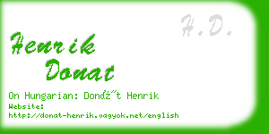 henrik donat business card